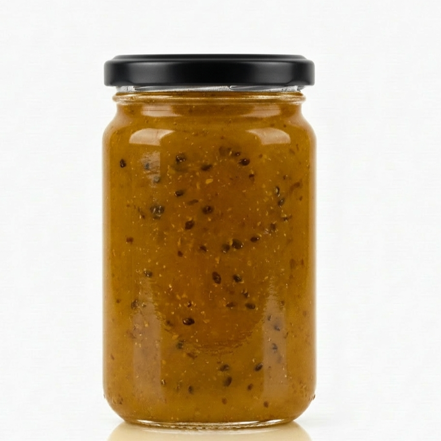 Mermelada de gulupa fruta exótica colombiana